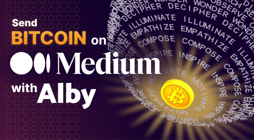 How to Send Bitcoin on Medium Using Alby