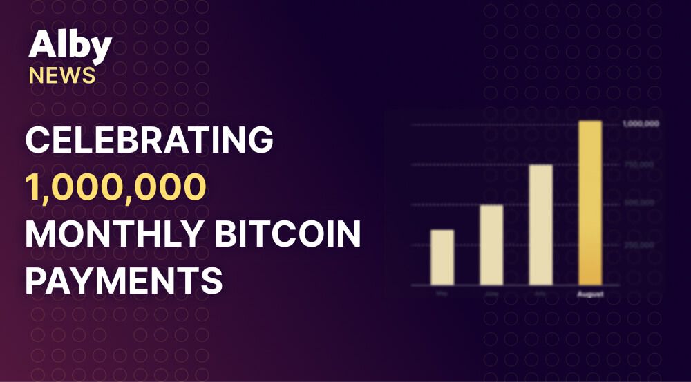 Celebrating 1,000,000 monthly bitcoin payments