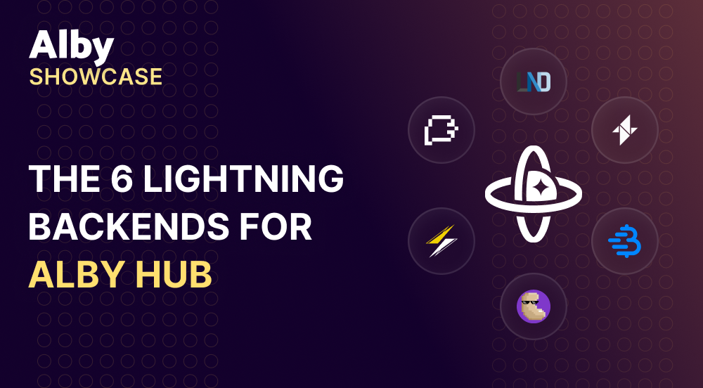 The 6 different Lightning backends for Alby Hub