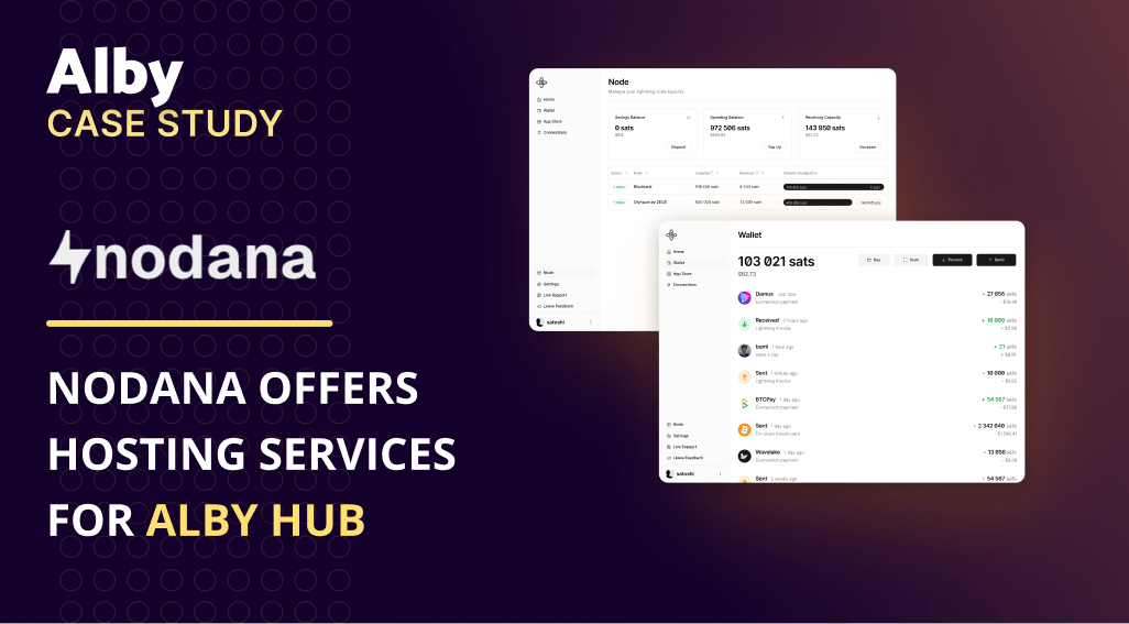 Nodana offers Alby Hub hosting services