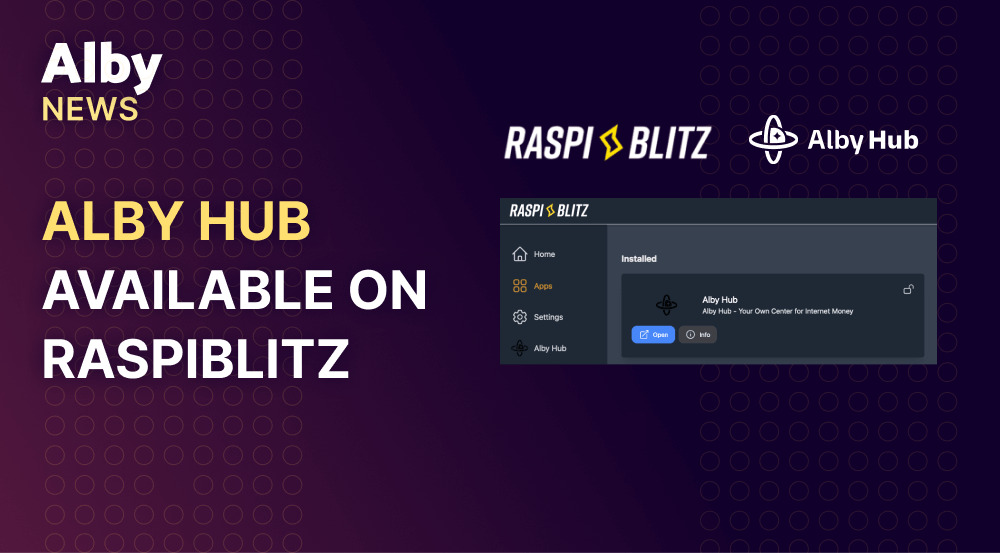 Alby Hub available on RaspiBlitz