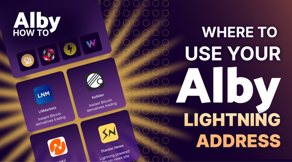 Where to Use Your Alby Lightning Address