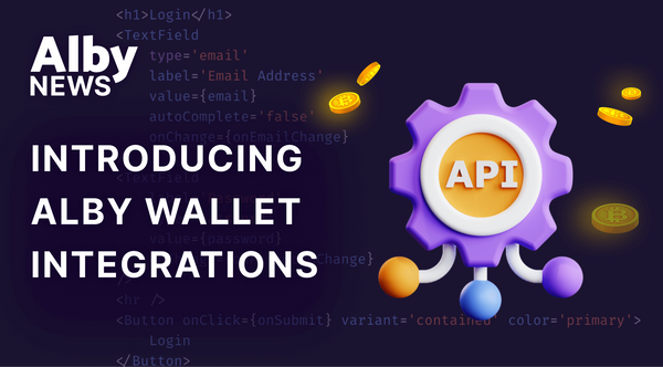 Introducing the Alby Wallet API - a new way to power any app with Bitcoin