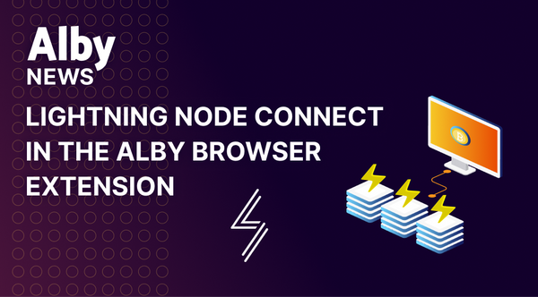 Lightning Node Connect in the Alby Browser Extension
