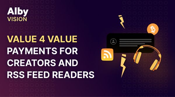 Value4Value payments for creators and RSS feed reader apps