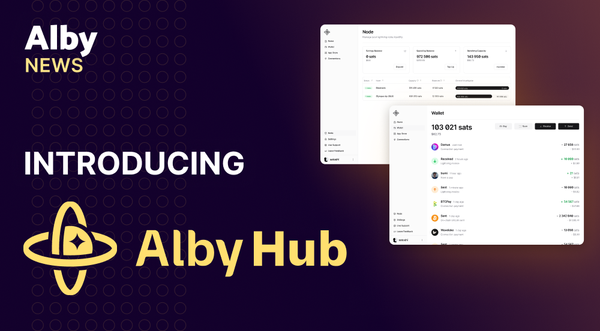 Welcome Alby Hub ✨Lightning sovereignty for everyone
