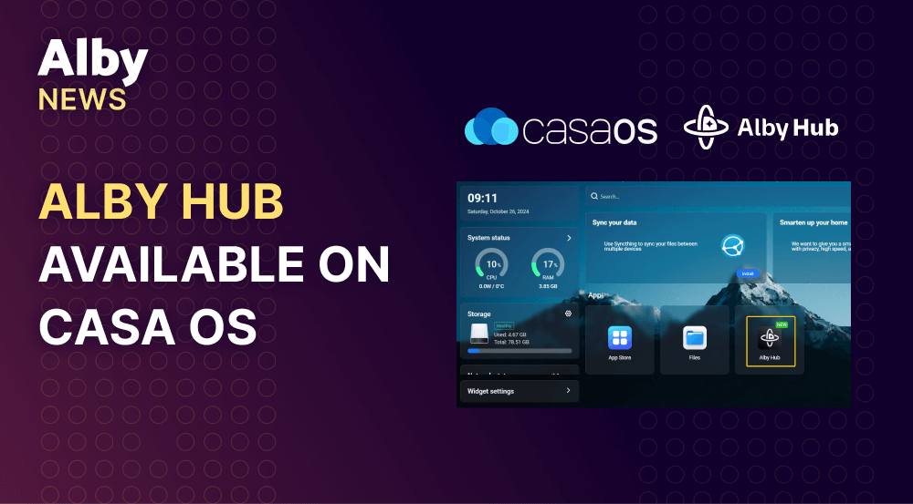 Alby Hub brings self-custodial bitcoin payments to CasaOS